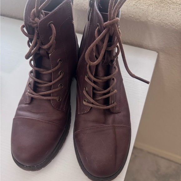 Other - Brown Lace-Up Ankle Boots